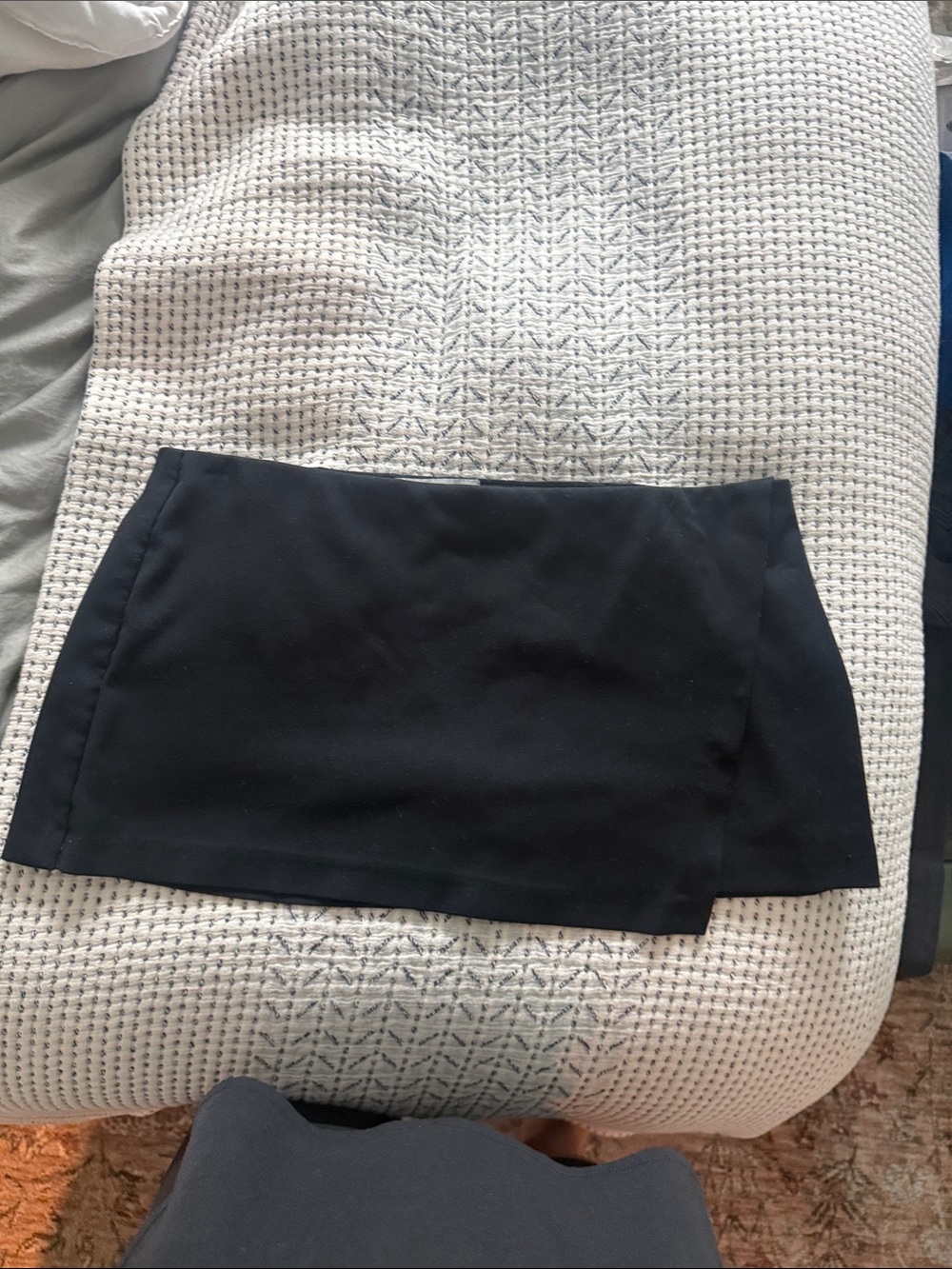 Abercrombie Scarlett Micro Mini Skort, Low Rise in Black